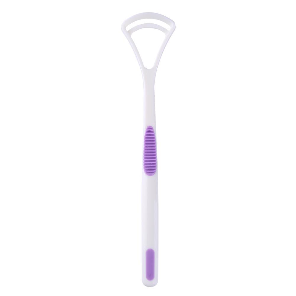 Tongue Brush Tongue Scraper Cleaner Dental Oral Care Tongue Cleaning Tool Anti-slip Design 180x35mm Yellow Blue Pink Green
