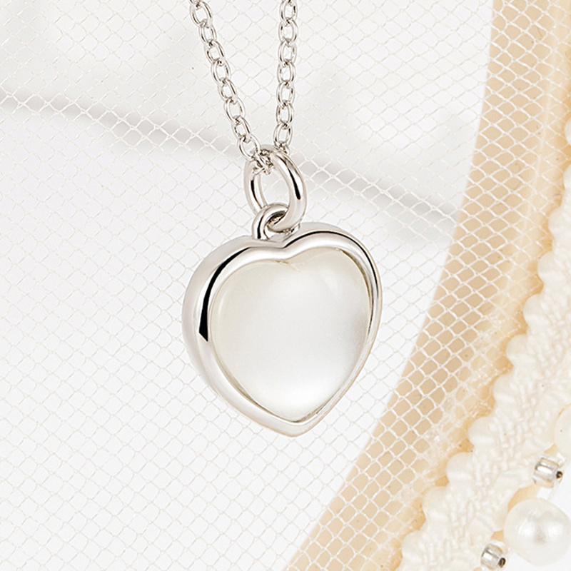 Andara Sterling Love Shape Necklace Ring Ear Stud Jewelry Set for Women Charming Jewelry Gift