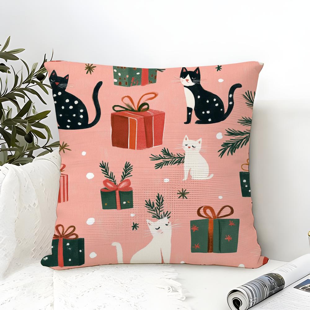 Simple Color Animal Illustration Patterns Pillow Case Linen Pillow Case Sofa Home Decor Cushion Cover Cushion Cove