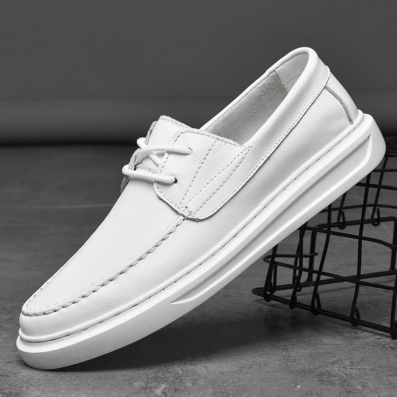 Scarpe Casual da Uomo Italiane alla Moda Lusso Matrimonio Vera Pelle Scarpe Eleganti da Barca Per Uomo Slip-on Nappe Mocassini Traspiranti Maschili