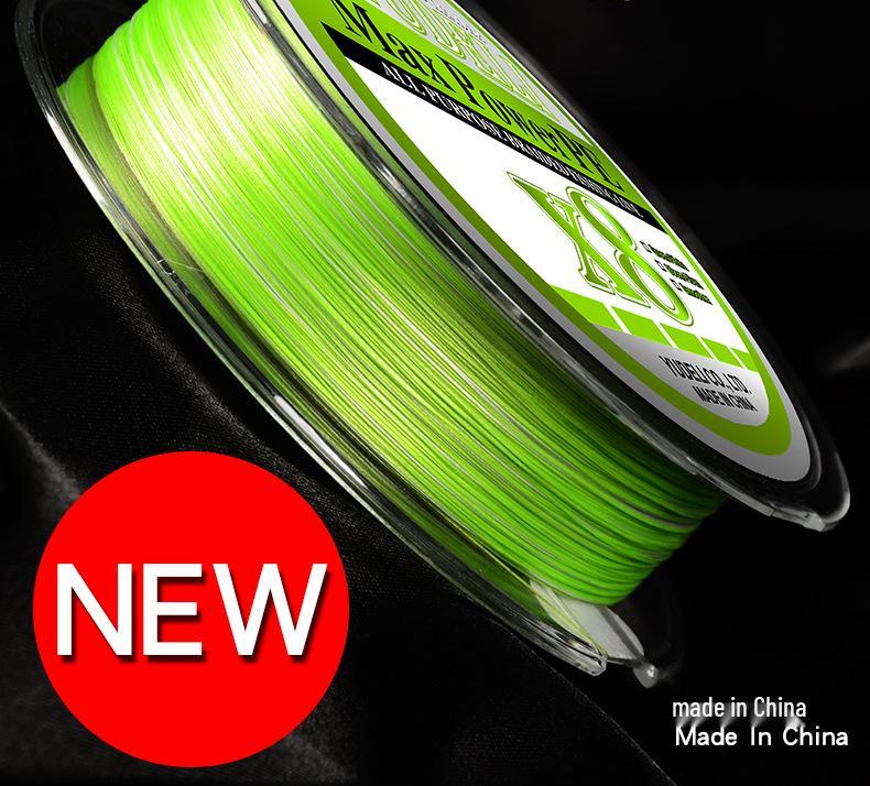 Yudeli PE Long Cast 150m X8 Fishing Line - Flashy Green, Wear-Resistant, Precision Woven Silk Replacement