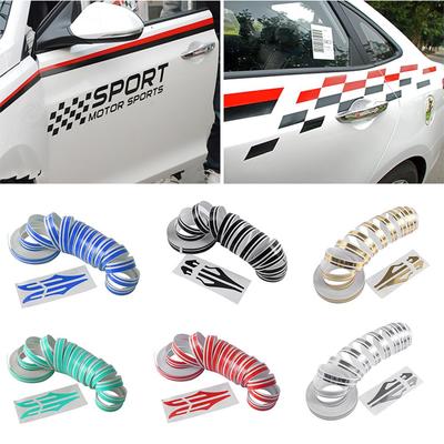 Fashion Racing Multicolor Pinstripe Steamline  Vinyl Sticker Car Body Decal Double Line Tape