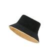Autumn and winter new lamb wool thickened outdoor warm bucket hat double-sided basin hat corduroy basin hat
