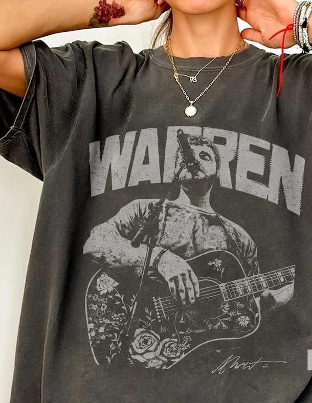 Alex Warren Music Vintage chacoal color reprint shirt AN67346 S