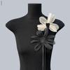 2Pcs New Cloth Fabric Collar Flower Brooch for Women Pins Lace Flower Corsage Lapel Pins Handmade Jewelry Wedding Party Gifts
