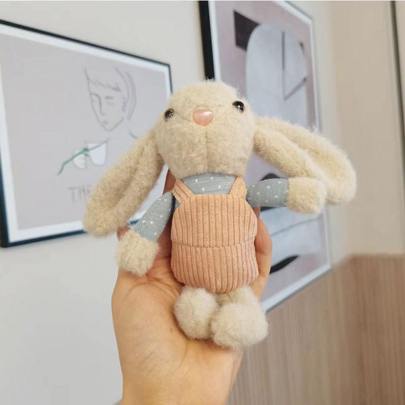 Adorable Cartoon Rabbit Keychain Plush Toy With Big Ears Perfect For Gifts And Collectibles