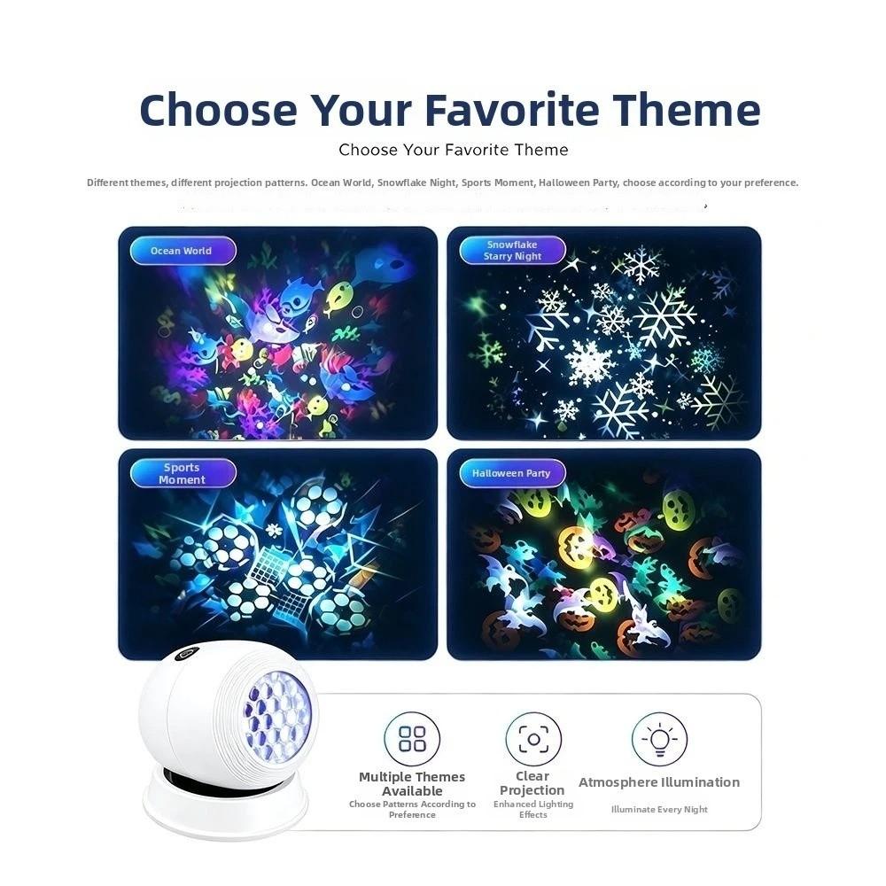 Ocean World Dreamy Ocean Projector USB Rechargeable Projector Lamp Bedroom Decoration