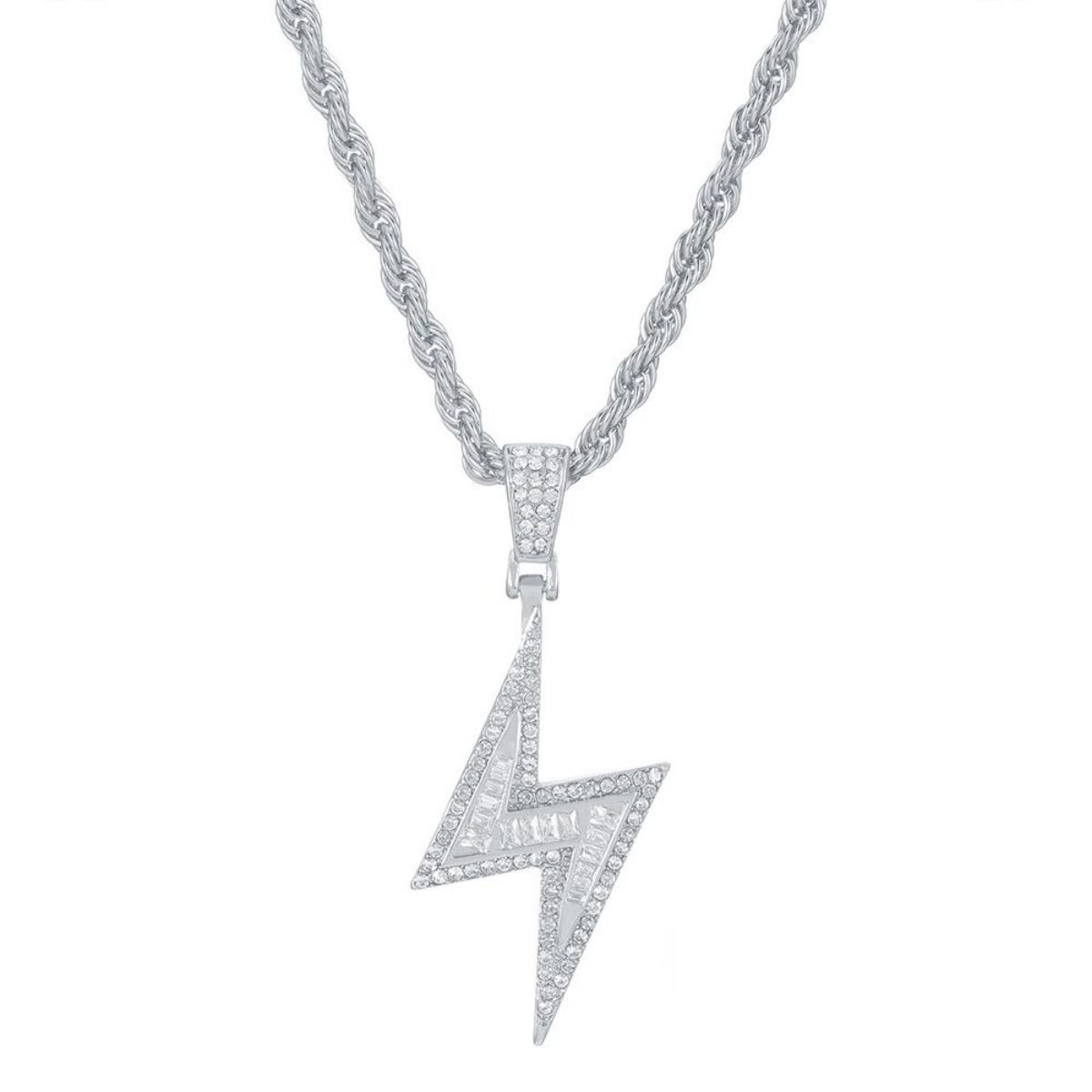 

Модное ретро ожерелье-молния для мужчин в стиле хип-хоп серебряный