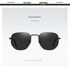 Men's Polygon Polarized Sunglasses - Colorful Metal Frame, Anti-UV, Anti-Blue Light, Flat Lens 3548