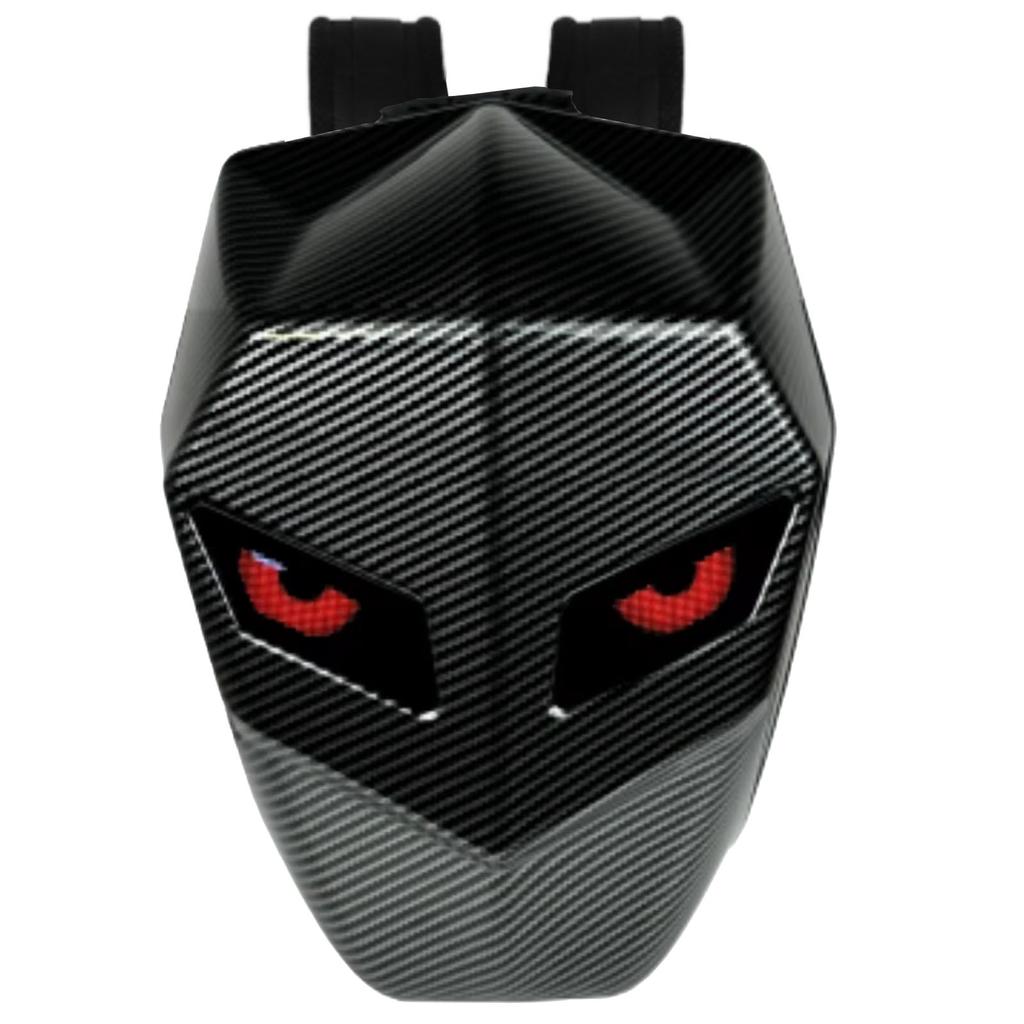 Motorradrucksack mit LED-Programmierbildschirm Kohlefasertextur Wasserdicht Hartschale Helm