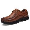 Hand-stitching Genuine Leather Men Casual Shoes Comfty Driving Sneakers Non-Slip Outdoor Man Hiking Shoes Comfy Treking Footwear