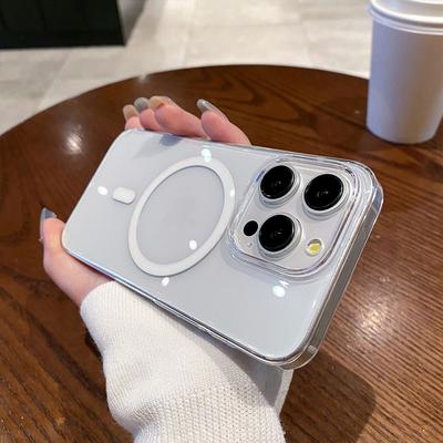 Dotyczy IPhone16Pro Ultracienkie PC Wysoka przezroczystość 15 Etui na telefon komórkowy Plus Twarde etui z magnetycznym ssaniem Apple 13/14 Twarde etui
