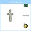 Cartoon Creatieve Gepersonaliseerde Game Periferie Metalen Badge My World Creeper Pixel Stijl Bijenzwaard Accessoires