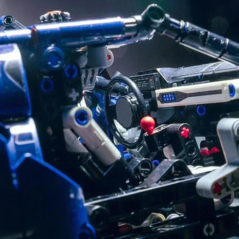 Nya 1466 st Tekniska 42154 Byggklossar Blå GT Racerbil Montering MOC Modellset Fordon DIY Monteringsleksak Vuxen Födelsedagspresent