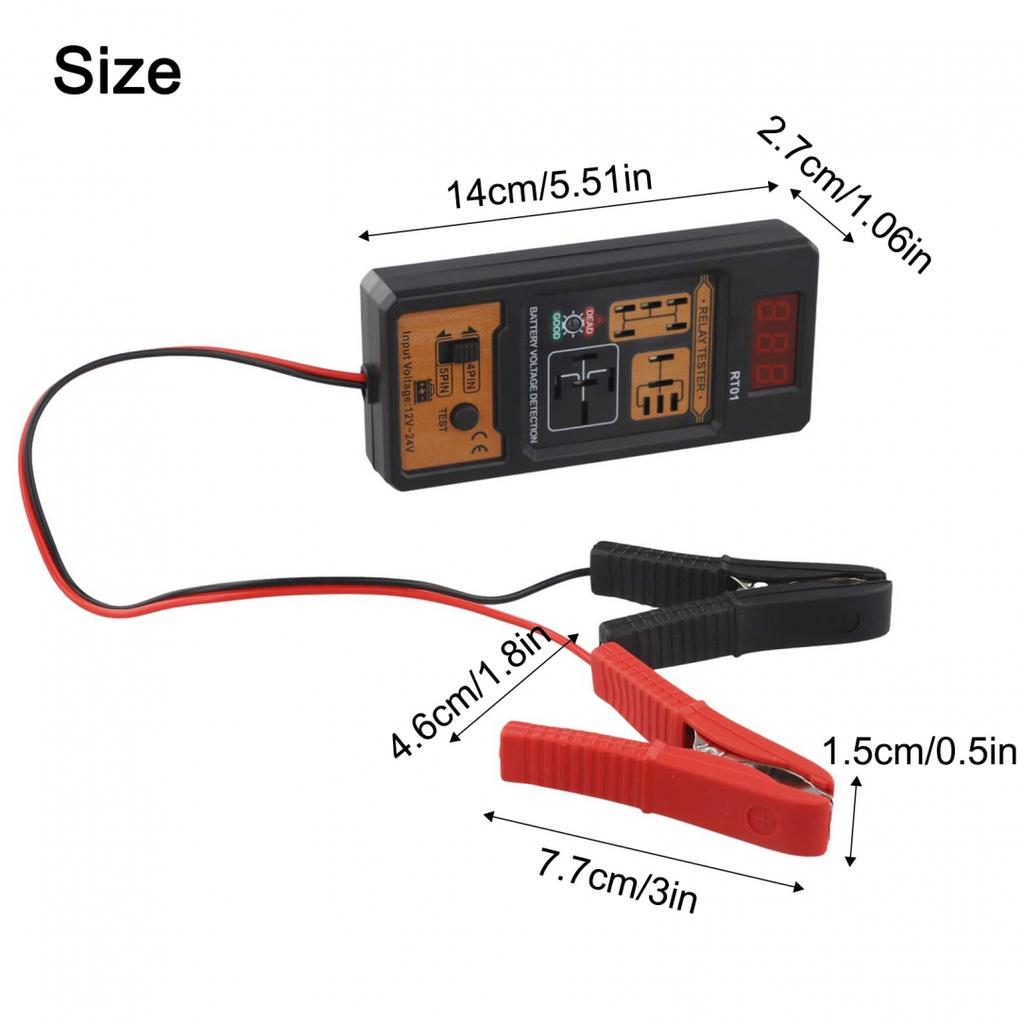 Car Relay Tester Digital Display Tester Relay Analyzer Easy To Use