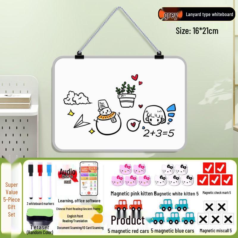 Double-Sided Magnetic Mini Blackboard: Erasable Wall-Mounted Teaching & Drawing Memo Board