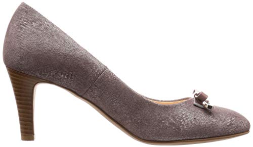 JILL STUART SHOE Ribbon Motif Round Toe Pumps 6307 Women's Pink Gold 23.5cm E