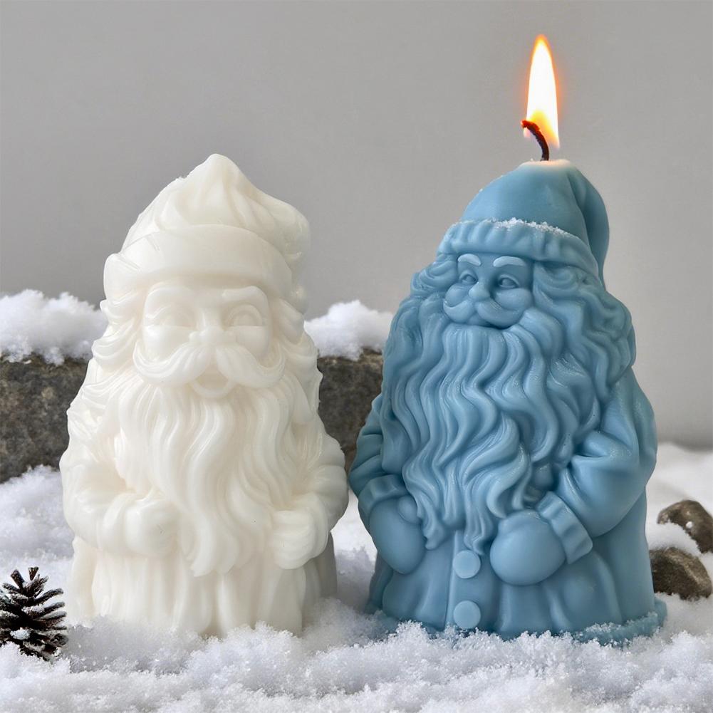 Aroma Kerze Gips Harz Ornamente Formen Weihnachtsmann Kerze Silikonformen Harzgussform für Heimdeko Hergestellt