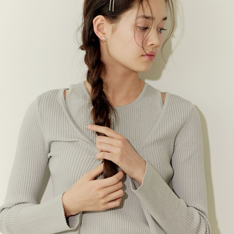 Murmur [925silver]Matt Shine Oval Stud Earrings