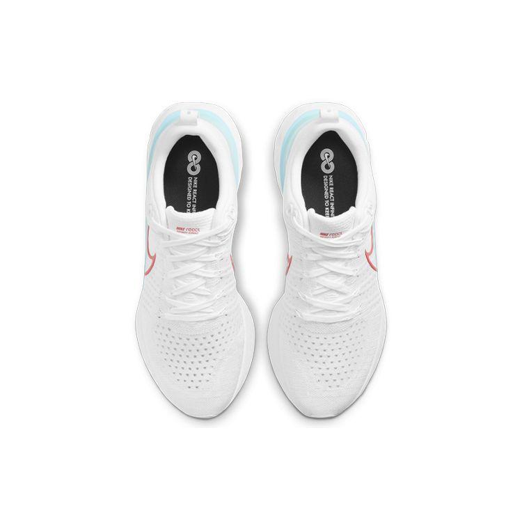 Nike React Infinity Run Flyknit 2 White Glacier Ice Men Sneakers Photon-Dust Chile-Red CT2357-102