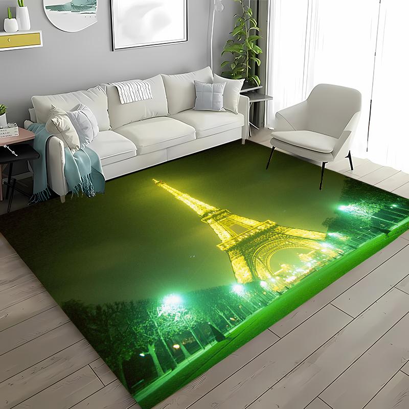 Paryż Wieża Eiffla Dywan Antypoślizgowy Dywanik Obszarowy Dywany do Domu Salon Sypialnia Dziecięca Sofa Wycieraczka Kuchenna Dywanik na Podłogę Dekor