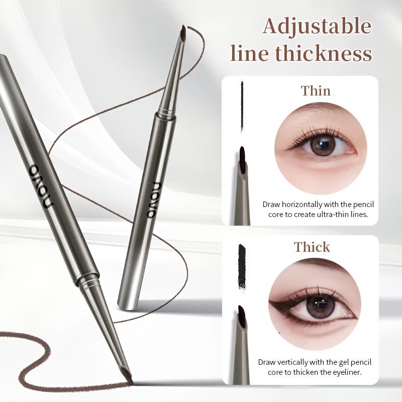 3PCS Ultra Thin Flat Angled Gel Eyeliner Pencil Set Waterproof Long Lasting Eyebrow Eyeliner Pen