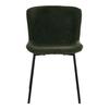Chaise - HOUSE NORDIC - Maceda - Vert foncé - Polyester bouclé - Pieds noirs en métal