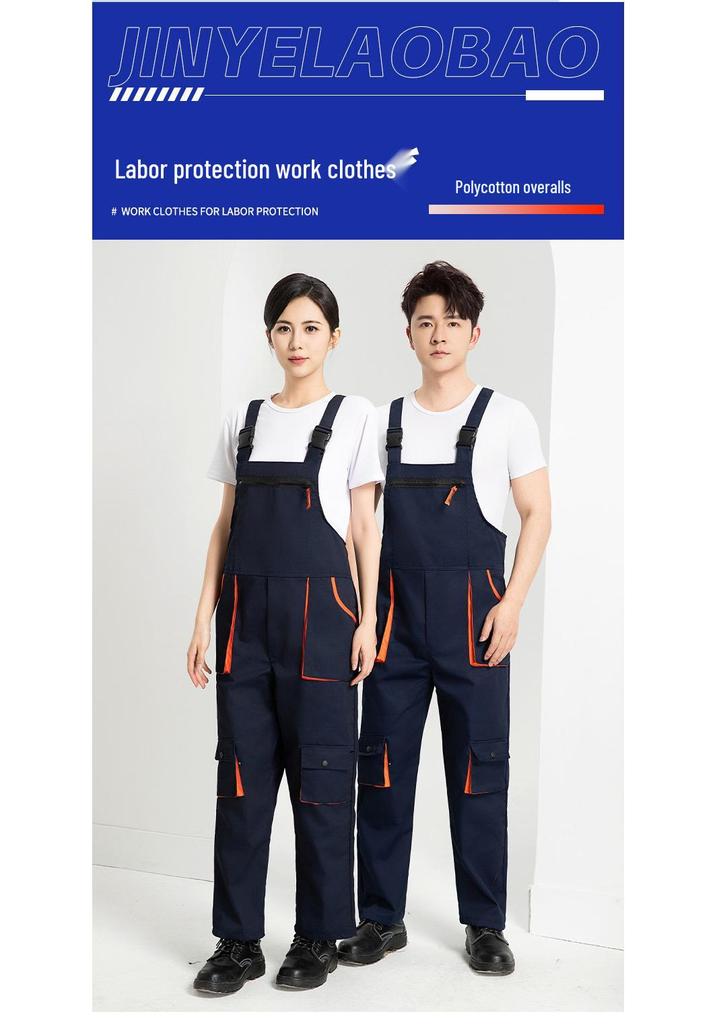 Arbeitslatzhose mit Kreuzrücken und mehreren Taschen - Langlebige, anpassbare Arbeitsschutzkleidung für Autoreparatur & Bauwesen