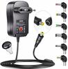 Universal Power Supply Charger Adjustable 3-12V Mains USB 30W 6 Tips