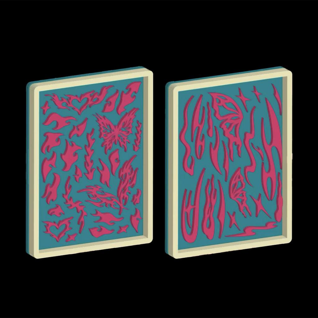 Butterfly Loves Flame Quicksand Silicone Mold Epoxy Resin Mold Pendant Photo Frame Edge Decoration Diy Craft Making