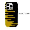Black Yellow Minimal Lines Phone Case for IPhone 17AIR 16E 16 15 14 13 12 11 17 Pro Max Plus Double-layer Back Cover