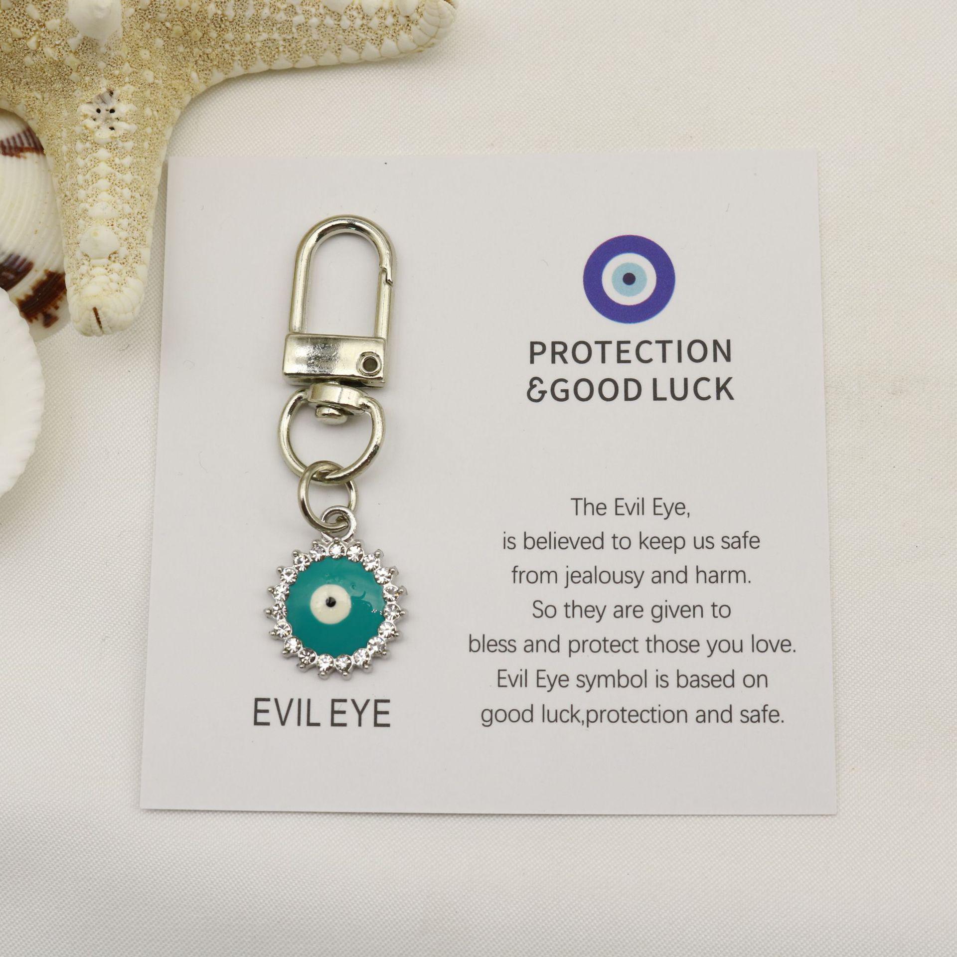 Blue Evil Eye Good Luck Keychain Pendant