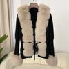 Spring and Autumn Cardigan Fur Coat Imitation Fox Fur Sweater Women's Sweater