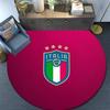 Italy National Football Team2 Round Area Rug,Carpet Rug for Living Room Bedroom Sofa Playroom Decor,Non-slip Floor Mat