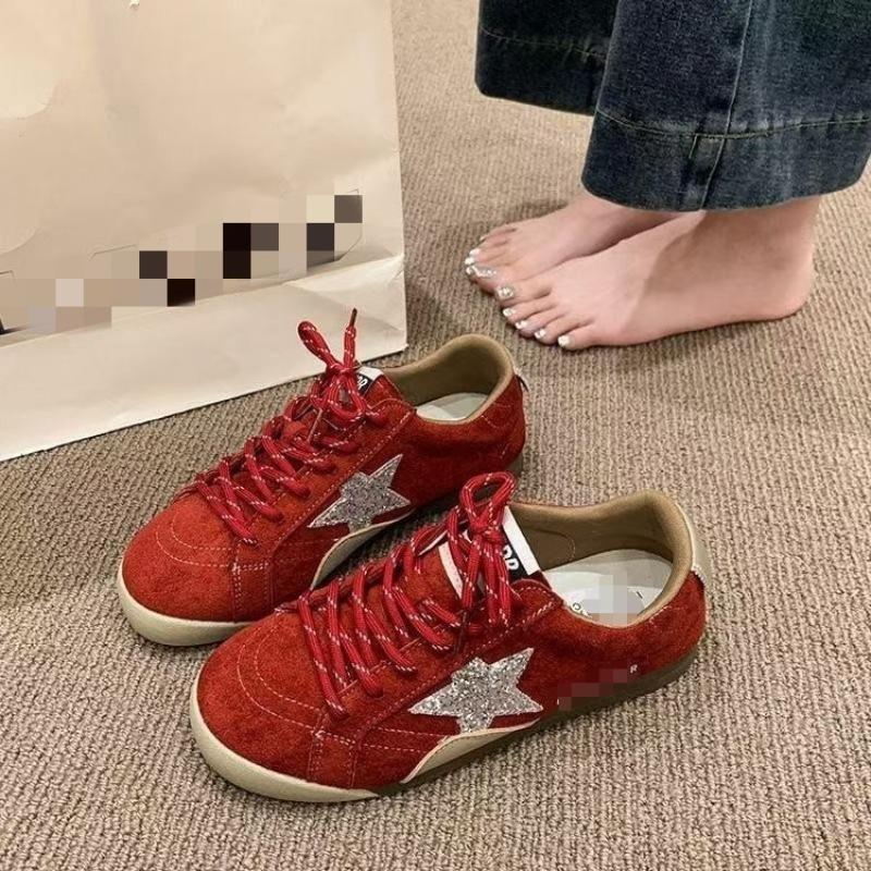 Retro Little White Shoes Women's Autumn New Flat-bottomed Versatile Casual Niche Sports Star Board Shoes