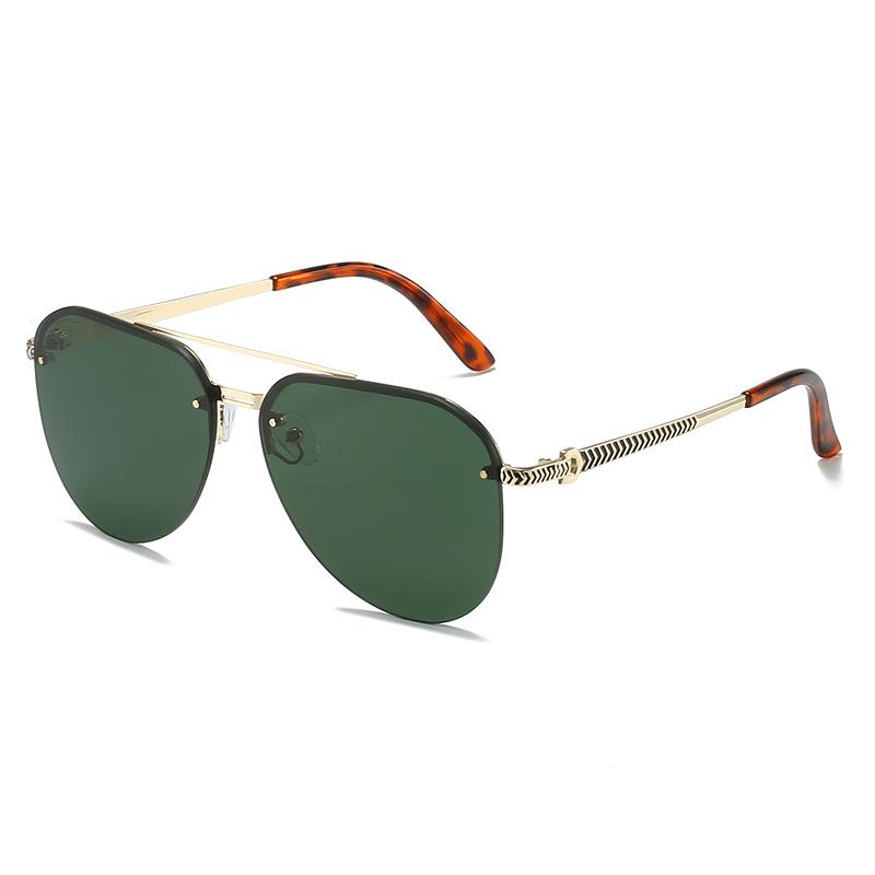 Double Beam Metal Sunglasses Beach Sunglasses Vintage Aviator Sunglasses