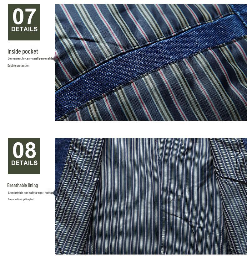 Men's Plus Size Casual Denim Jacket 2182