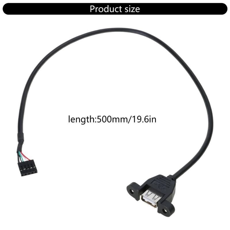 Quality USB2.0 Female to Motherboard 9Pin Header Cable USB IDC Header Cable for Reliable Motherboard Connectivity