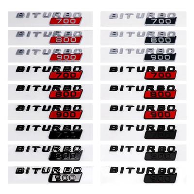 Car Body Side Emblem Rear Logo External Sticker for Mercedes-Benz BITURBO 700 800 900 W204 W205 W210 W212 W168 CLK GLA, LS, A20