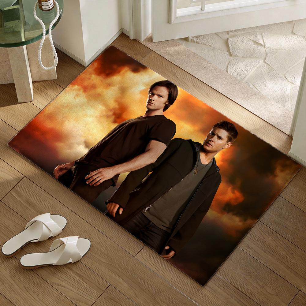 Supernatural TV Play Serie Floor Mat Soft Flannel Non-Slip Door Mat - Thickened Rug for Living Room Home Decor