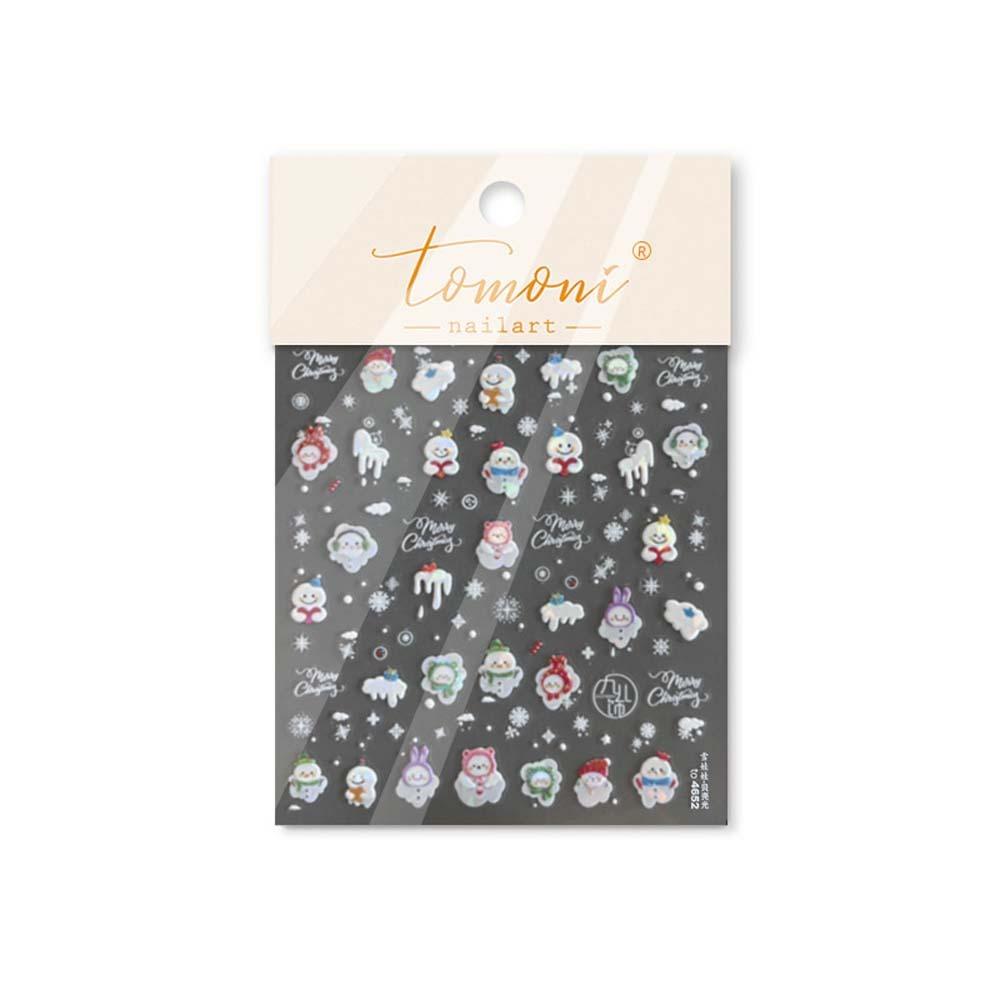 5D  Christmas Nail Sticker Nail Accessories Xmas Nail Decoration  Winter