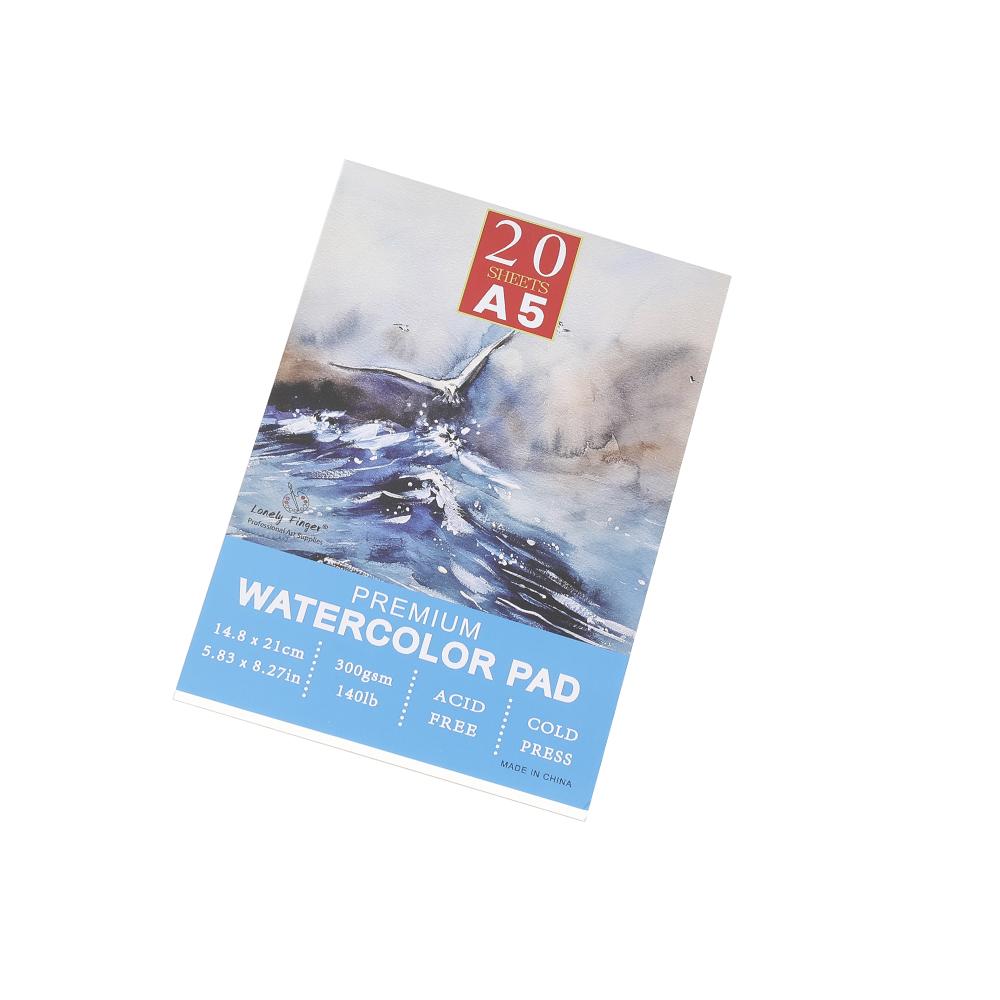 Bloc de acuarelă A3/A4/A5, 140 lb/300 g/m², 20 coli | Hârtie de artist presată la rece, fără acid, pentru adulți și studenți - Pictură, Gou