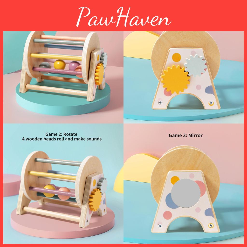 Wooden Preschool Montessori Drum For Kid Educational Games And Fine Skills Motor