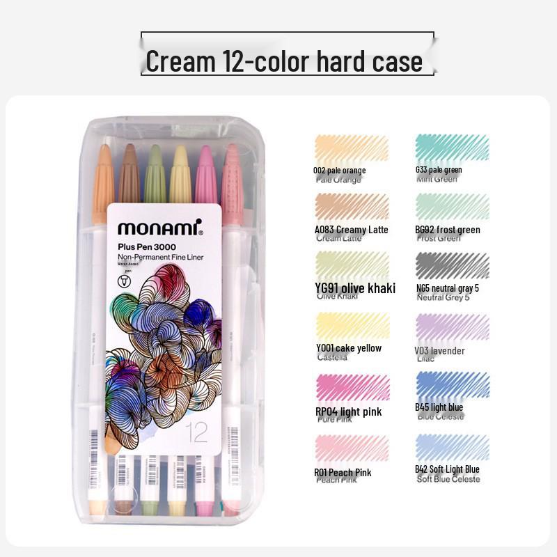 Muna Mei Monami Fiber Pen Fineliner - Journal & Watercolor Pen, 4009 Stationery