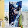 Soccer Ball Beach Towel Super Soft Microfiber Quickdry Fabric Comfortable Lightweight