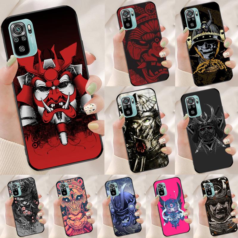 Samurai Mask Warrior Helmet Cover For Xiaomi Redmi Note 14 13 Pro 12 11 9 10 9S 10S 11S 12S Redmi 14C 10C 12C 13C Case