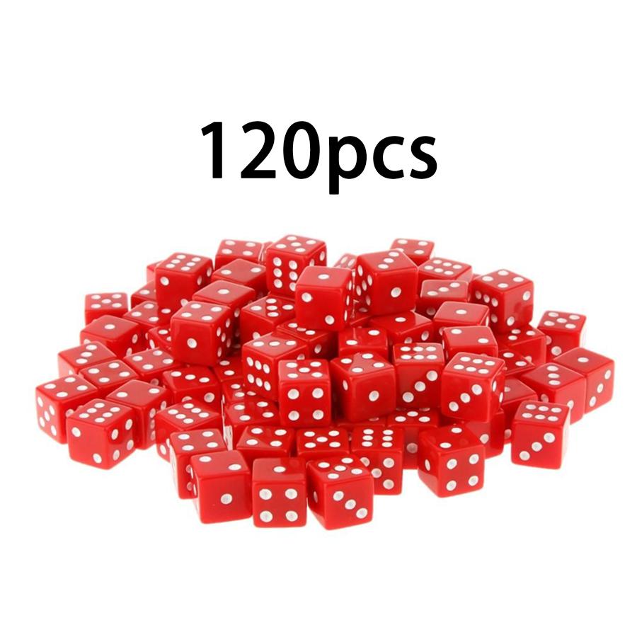 120/300/600pcs Mini Six Sides Acrylic Dice 8mm Gathering Festival Party Board Card Game Props Entertainment Supplies XJM