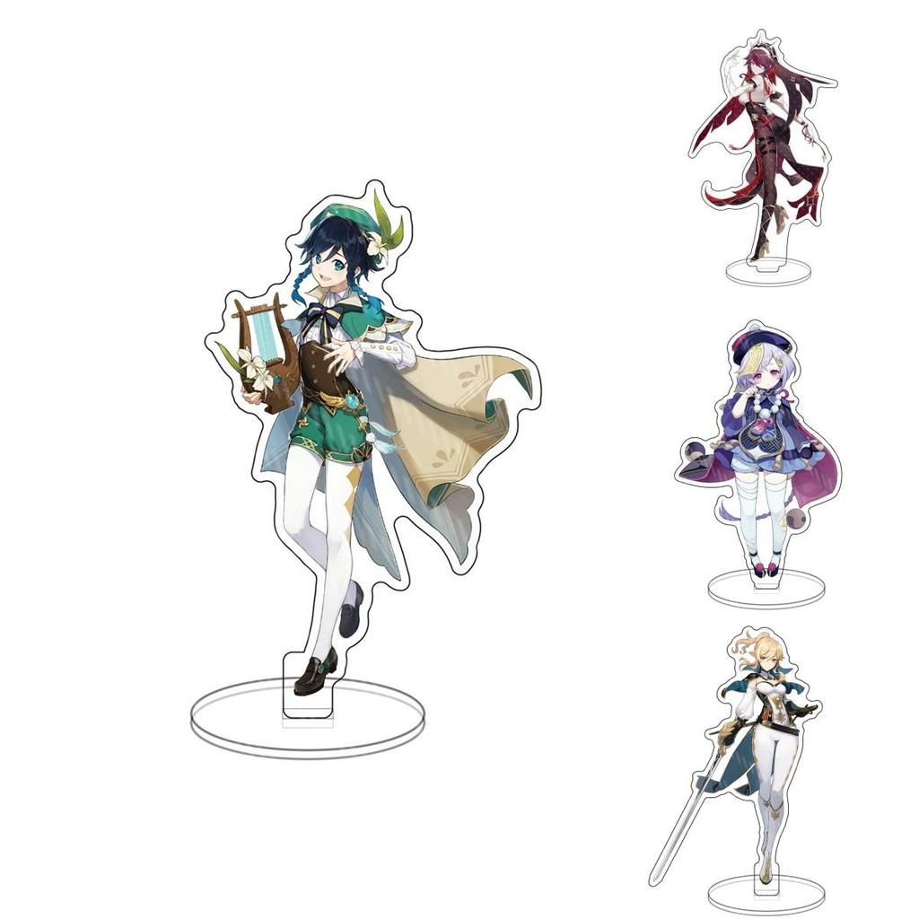 Artistic Genshin Impact Acrylic Stand With Colorful Characters Great For Gift Giving