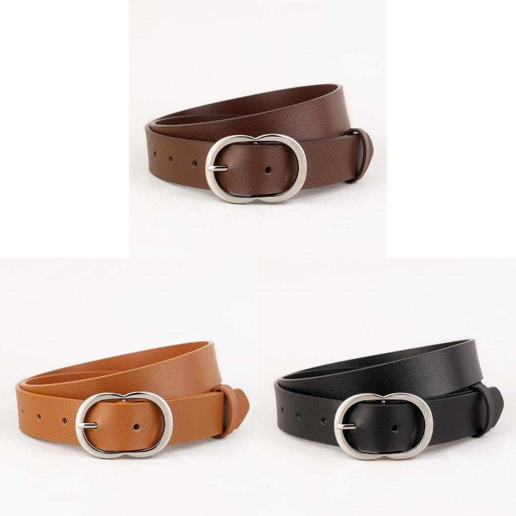 Classic Genuine Leather Belt For Women With Pin Buckle For Casual And Business Wear
