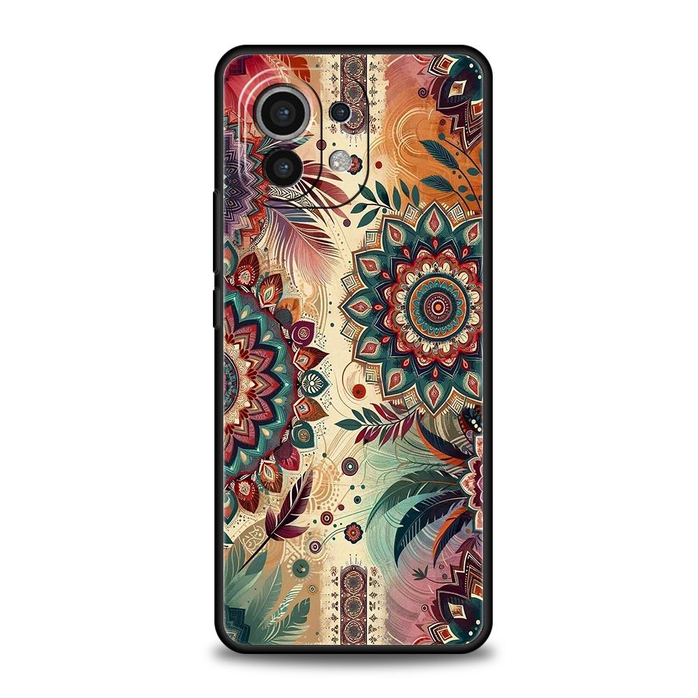 Indian Pattern Mandala Phone Case Cover for Xiaomi Mi 17 15 14 13 12 11 Ultra 15T 14T 13T 12T 11T Pro Lite 5G Soft TPU Shell Bag